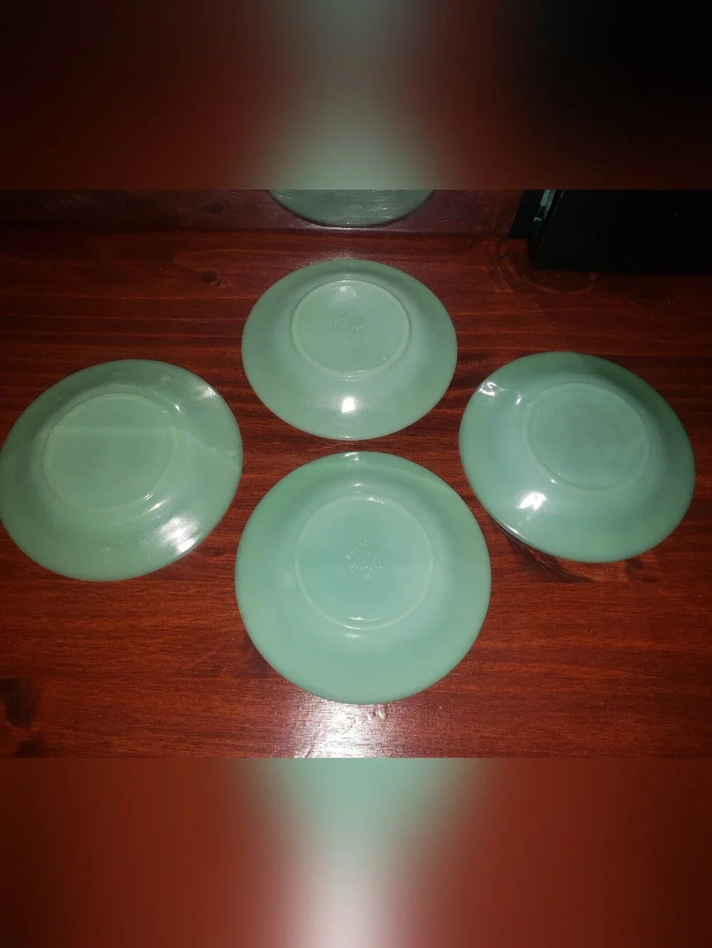 Vintage Jadeite Ribbed Plates/Saucers
